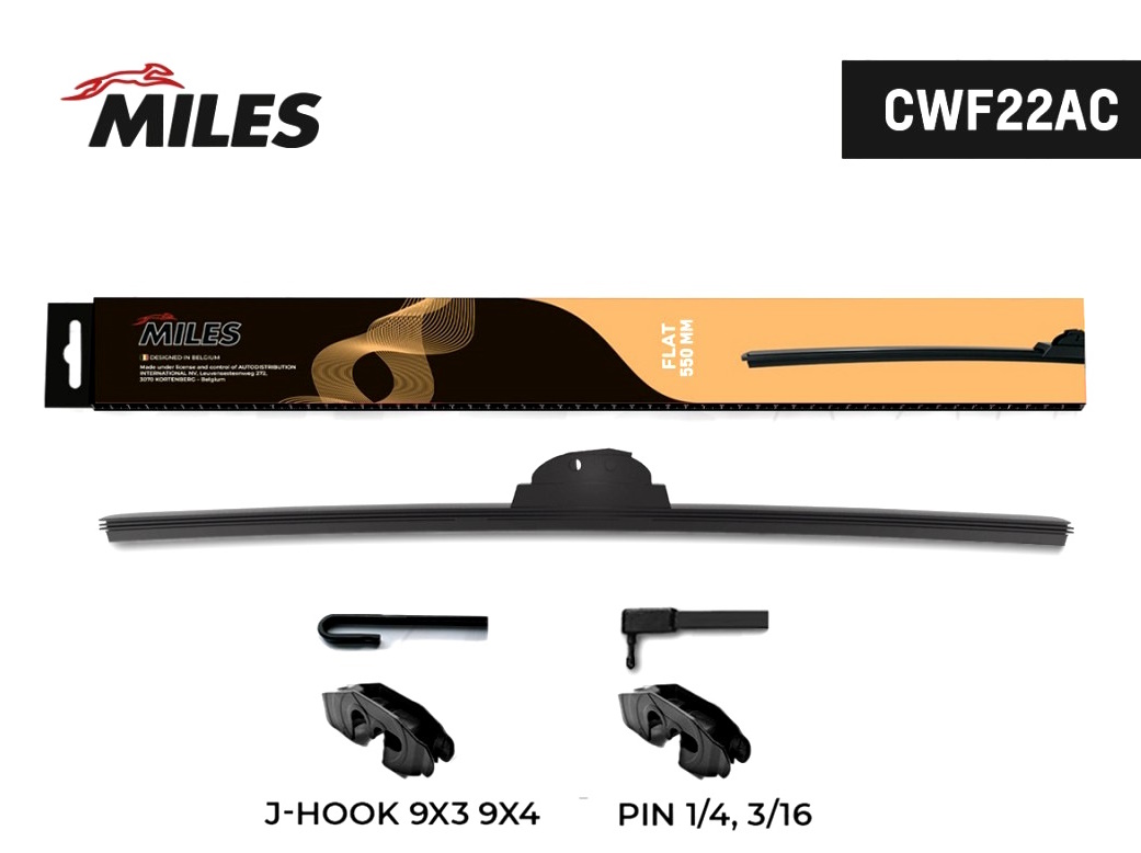 Щетка стеклоочистителя бескаркасная MILES 550 мм CWF22AC